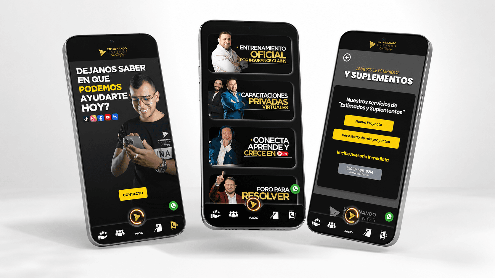 App Entrenando Latinos in Roofing